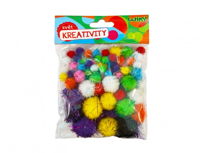 Colorful Glitter Pom Pom Craft Set