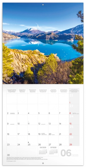 Alpine Mountains 2025 Wall Calendar