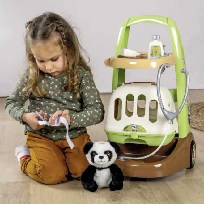 Veterinary Cart with Panda and Carrying Box 2-in-1