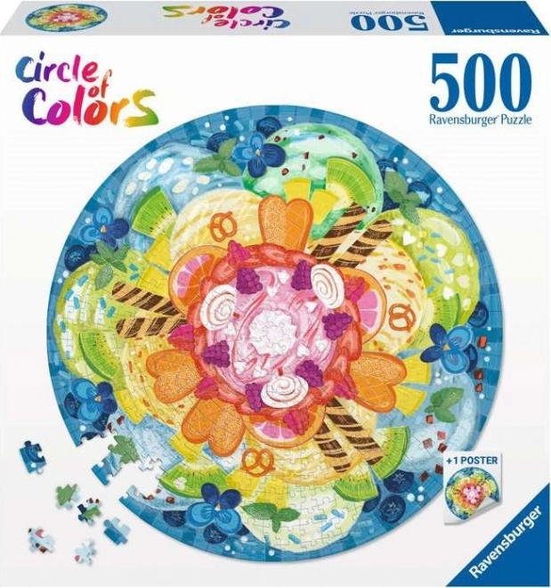 Ravensburger Puzzle 500 Pieces - Colorful Ice Cream