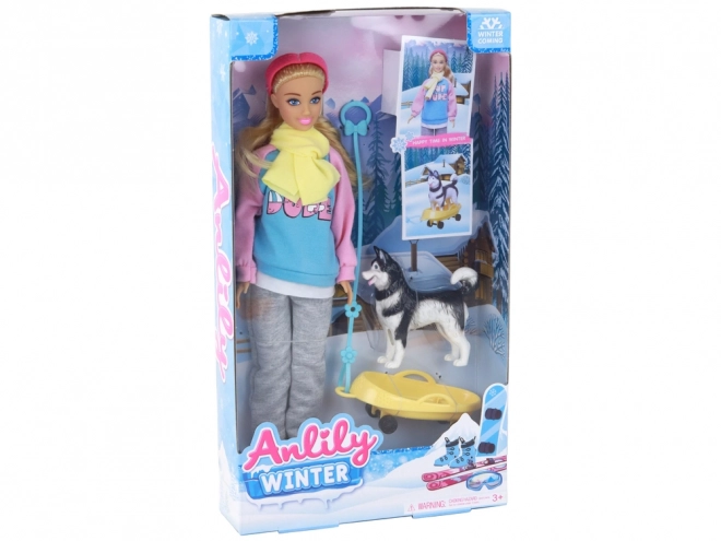 Anlily Doll with Husky Winter Adventure