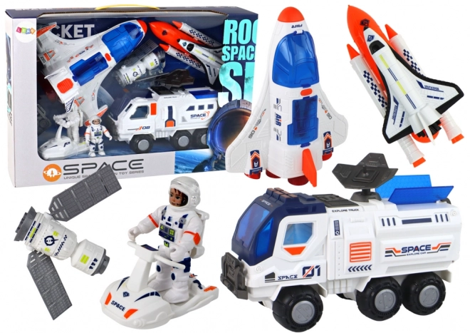 Space Mission Playset with Rocket and Satellites