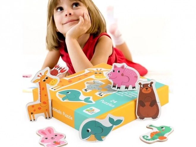 Colorful Animal Puzzle Set