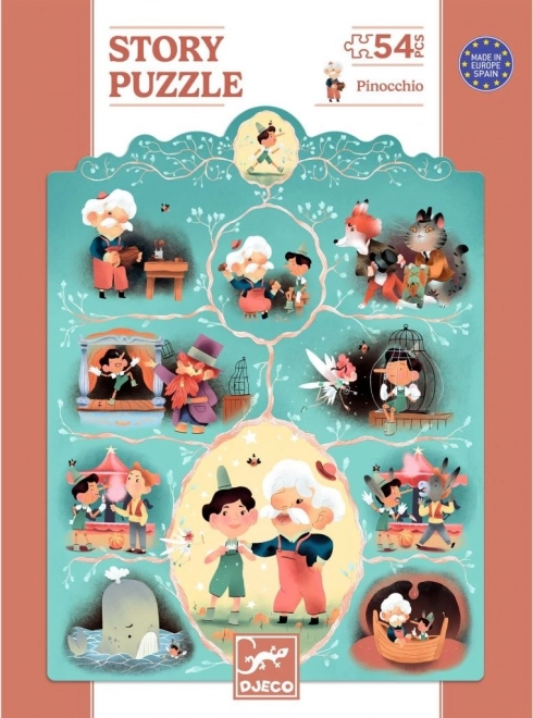 DJECO puzzle s příběhem Pinokio