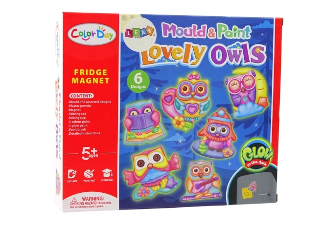 DIY Set for Painting Glowing Owl Magnets