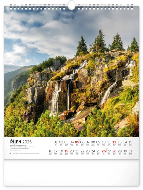 Wall Calendar Tour of Czech Landscapes 2025