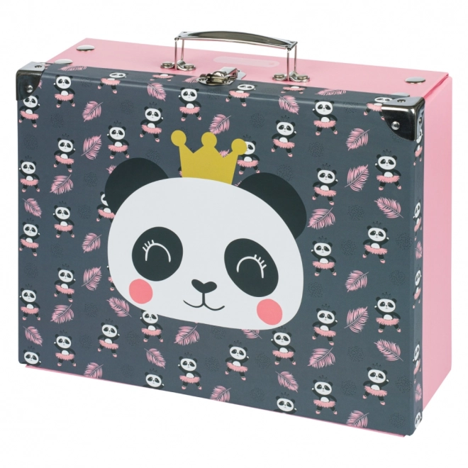 Foldable School Case with Panda Design