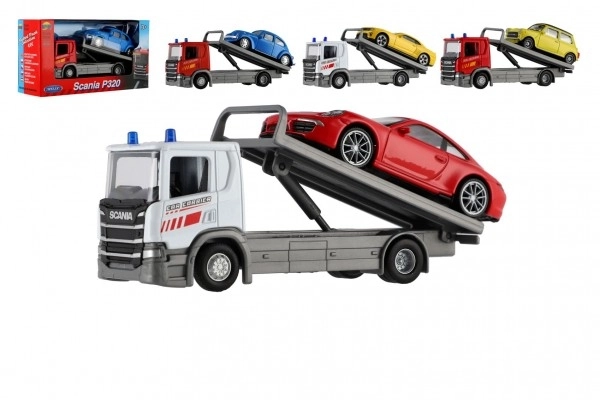 Auto Tow Truck Welly Scania P320 with Vehicle