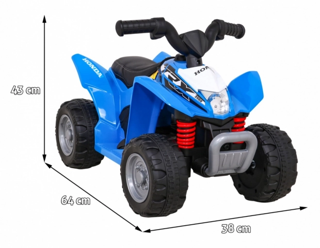 Blue Battery Operated Kids Quad with Led Lights and Horn