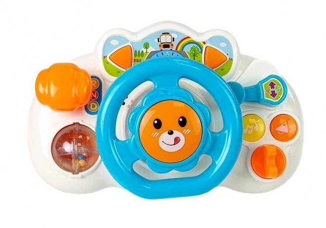 Educational Interactive Steering Wheel Toy for Babies - Blue