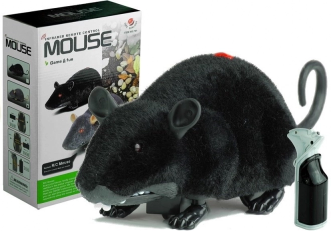 Remote Controlled Black Toy Mouse