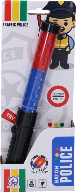 Police Stop Sign with Light Effects
