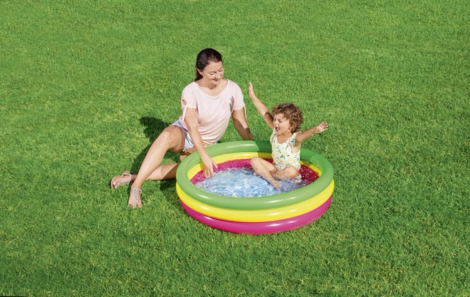 Inflatable Pool Three Colors 102 x 25 cm