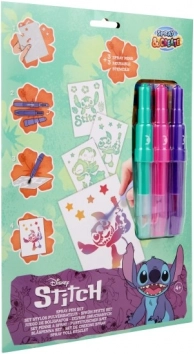 Festőkészlet fújó filctollakkal Stitch A4