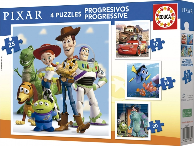 Educa Disney Pixar Progressive Puzzles 4-in-1