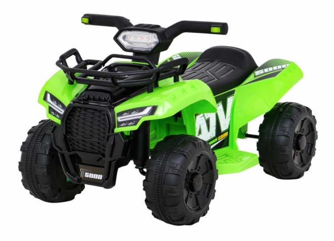 Green Children's Ride-On Quad with LED & MP3