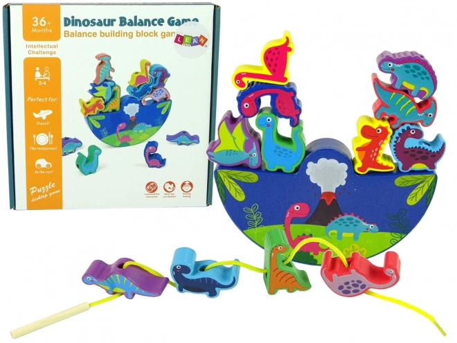 Wooden Dinosaur Balance Game