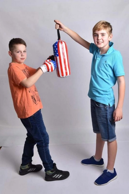 Punching Bag and Gloves