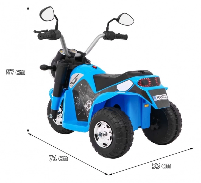 Mini ride-on bike with led lights blue