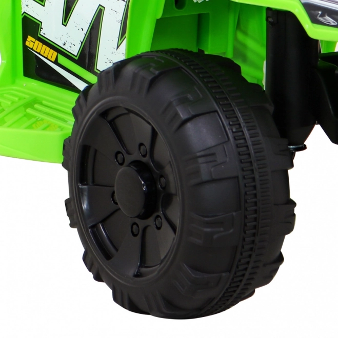 Green Children's Ride-On Quad with LED & MP3