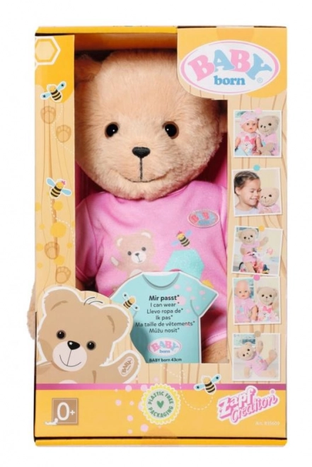 Baby Born Teddy Bear with Pink Outfit