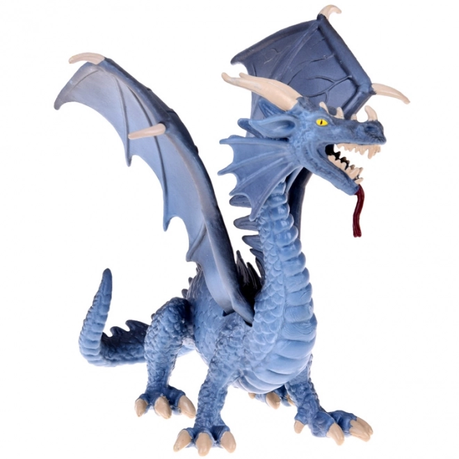 Gray Dragon Figure with Flexible Wings