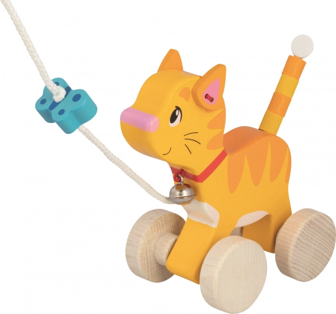 Wooden Pull Along Cat Toy by Goki