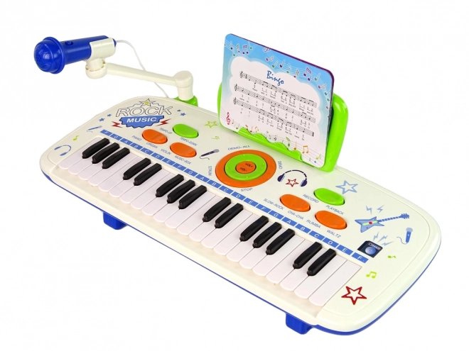 Electric Piano Keyboard for Kids Blue with USB and MP3