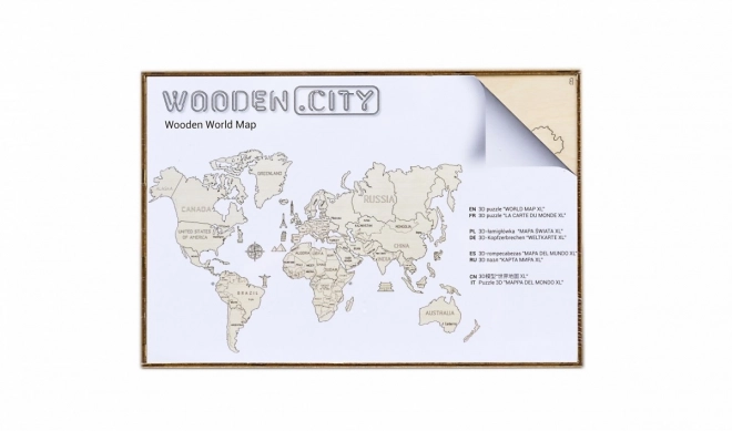 Wooden World Map XL Size