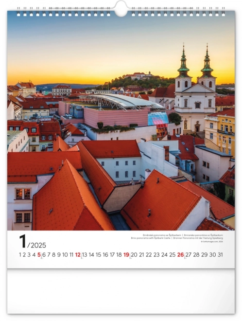 Wall Calendar Brno 2025