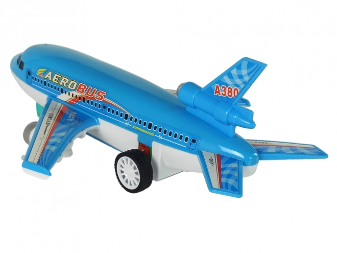 Remote Control Blue Airplane with Lights