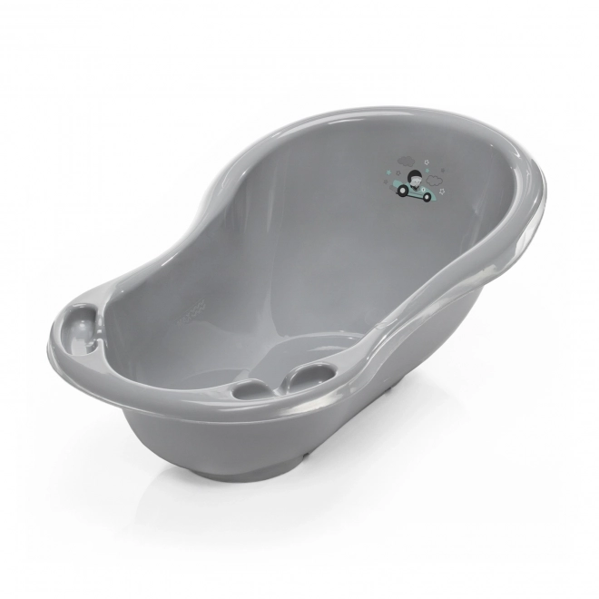 Baby Bathtub Racer with Drain Plug - Grey/Mint