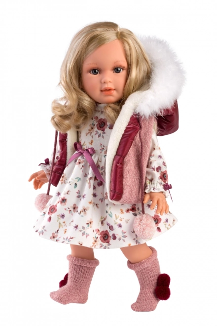 Realistic Doll Lucia with Soft Cloth Body - 40 cm