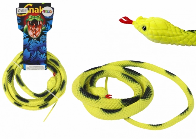 Artificial Rubber Coral Snake Yellow with PVC Patches