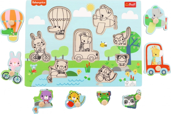 Wooden Puzzle Fisher Price Animals