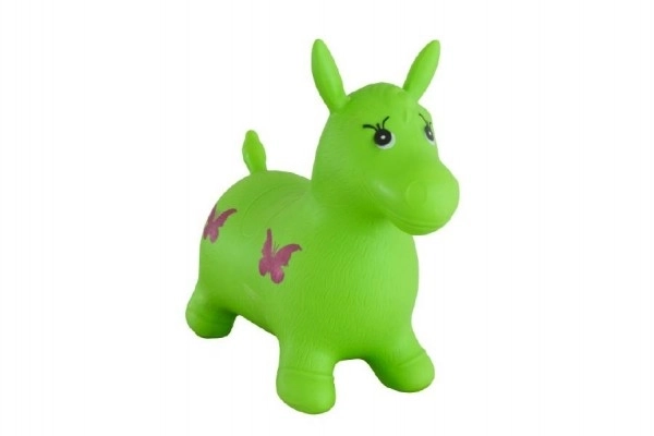 Bouncy Inflatable Green Pony for Kids