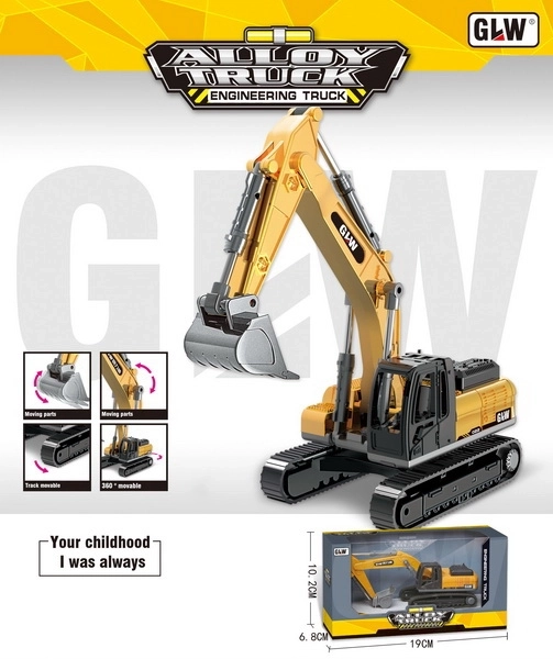 Metal Construction Excavator Toy for Kids