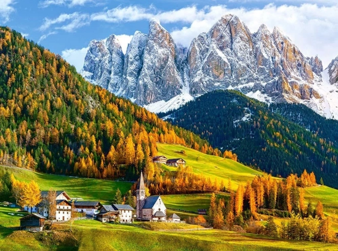 Church of St. Magdalena Dolomites 2000 Piece Puzzle