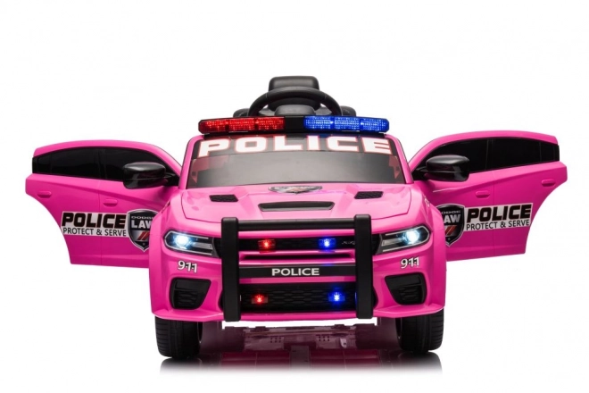 Pink Dodge Charger Ride-On Police Car