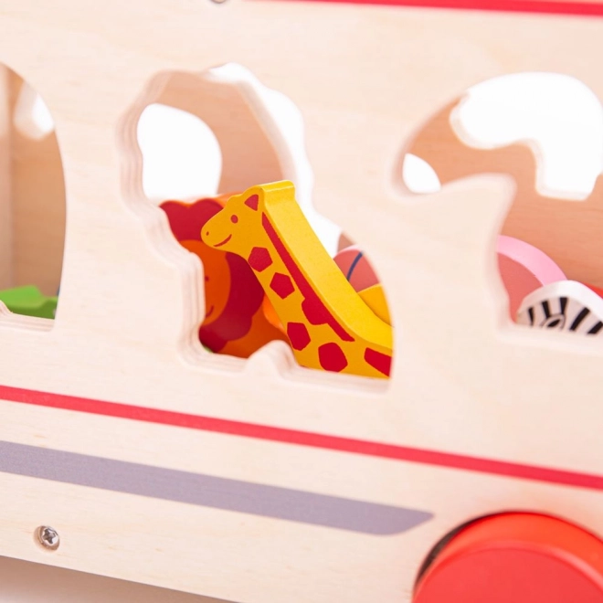 Safari Animal Wooden Truck by Bigjigs Toys