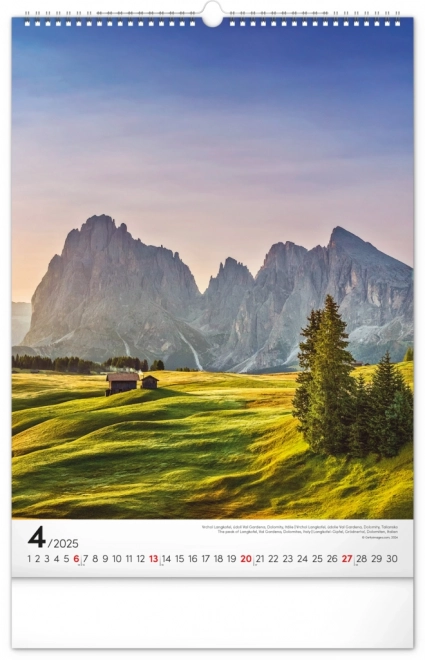 Notique Wall Calendar Mountains 2025