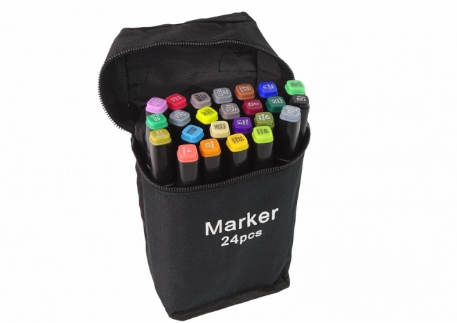 Professional Alcohol-Based Double-Ended Marker Set with Carry Case