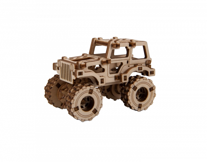 Wooden City 3D Puzzle Superfast Monster Truck