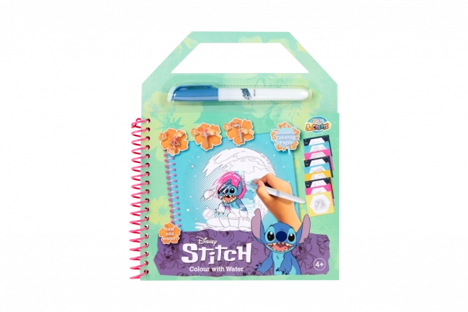 Pittura con acqua con tema Stitch