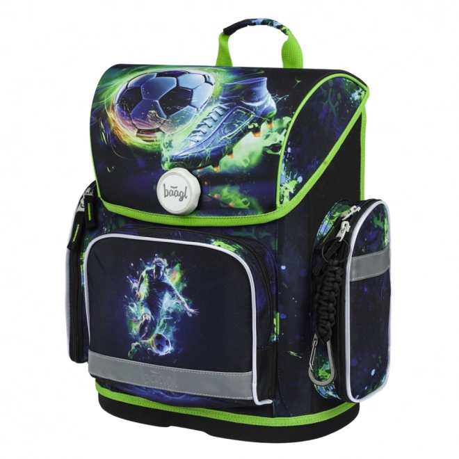 Baagl School Backpack Ergo Football Player