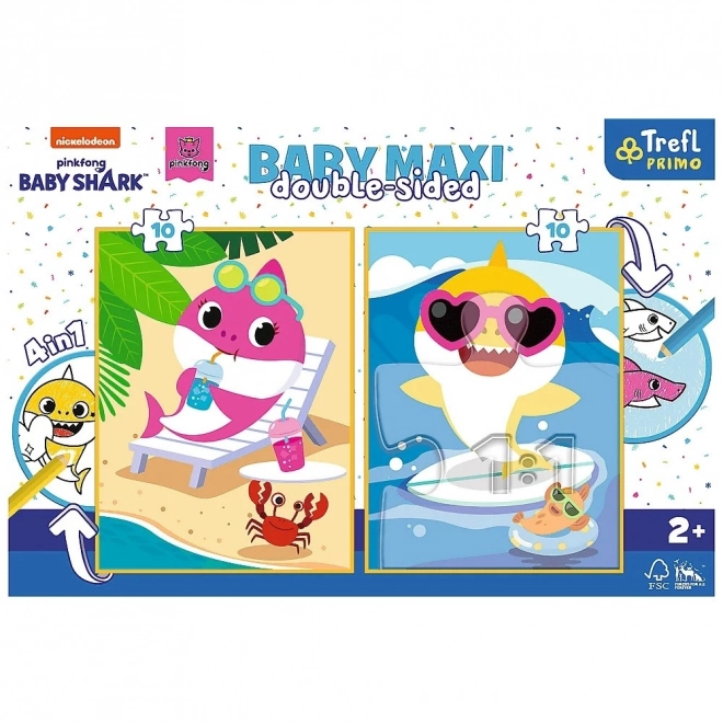 Trefl double-sided puzzle baby shark maxi 2x10 pieces