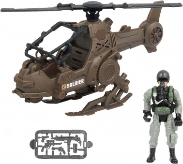Militaire helikopter met piloot 23 cm