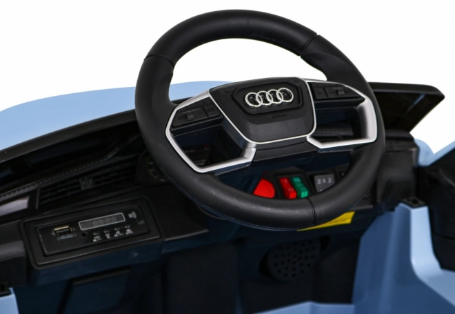 Audi E-Tron Sportback pre deti + Pilot + pohon 4x4 + pomalý rozjazd + rádio MP3 + LED – Modrá