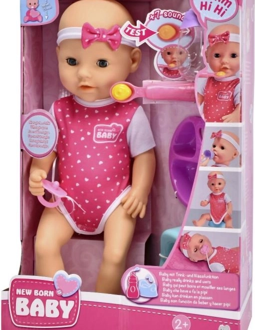 Poupée Nouveau-Né Affamé 38 cm