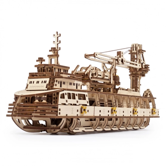 Ugears 3D Puzzle Research Steamboat